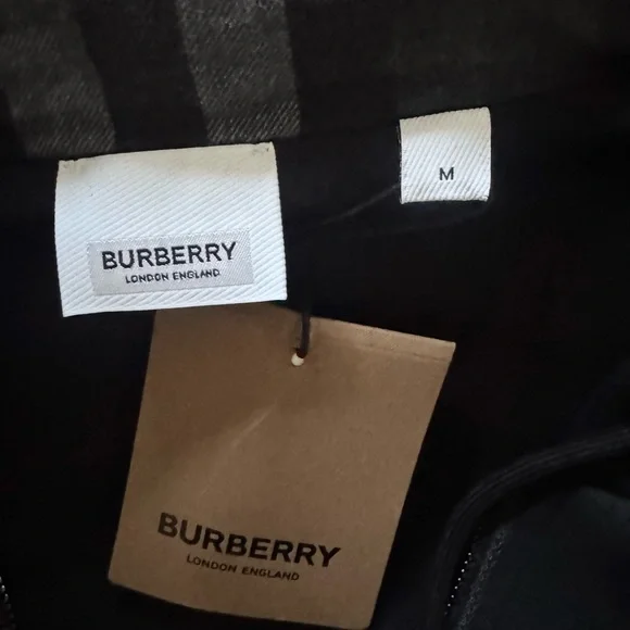 NWT Burberry Fordson BBOX Men’s Black Zip Hoodie Sz M